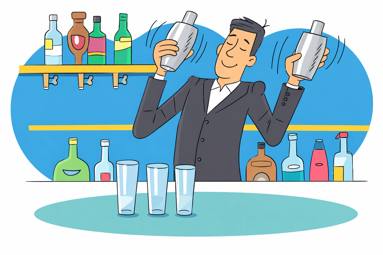 Иллюстрация глагола shake